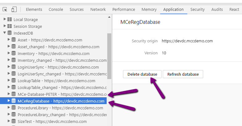Delete Database Step